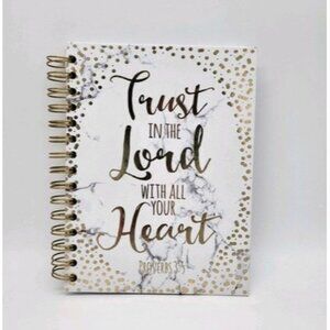 Trust in the Lord with All Your Heart Journal Notebook Christian Faith Deco